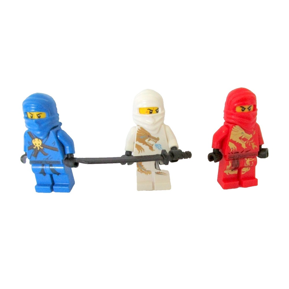 LEGO Ninjago The Golden Weapons DX Suit Minifigure Lot of 2 Red White Blue